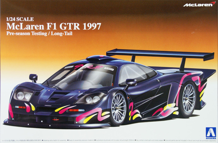 Aoshima 07440 McLaren F1 GTR 1997 Pre-season Testing Long Tail 1/24 Scale Kit