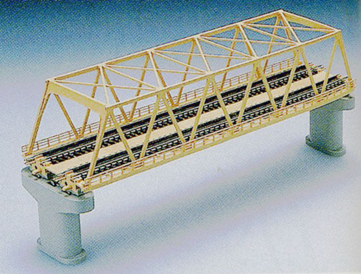 Tomix 3053 Double Track Truss Bridge Set w/ 2 Concrete Piers (Cream) (N scale)