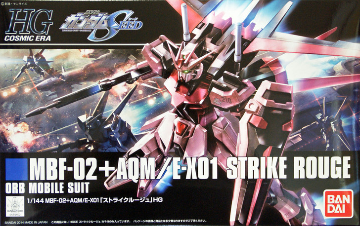 Bandai HGUC 176 Gundam MBF-02+AQM/E-X01 STRIKE ROUGE 1/144 Scale Kit (4573102591678)