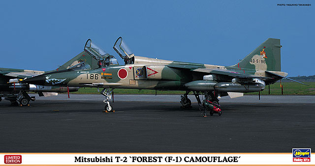 Hasegawa 07374 Mitsubishi T-2 Forest (F-1) Camouflage 1/48 Scale Kit (4967834073746)