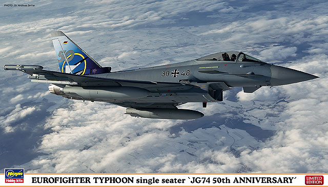 Hasegawa 02097 Eurofighter Typhoon Singale Seater JG74 50th Anniversary 1/72 Scale Kit (4967834020979)