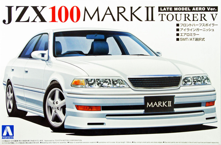 Aoshima 10877 Toyota Mark II (JZX100) Tourer V Late Model Aero Version 1/24  Scale Kit