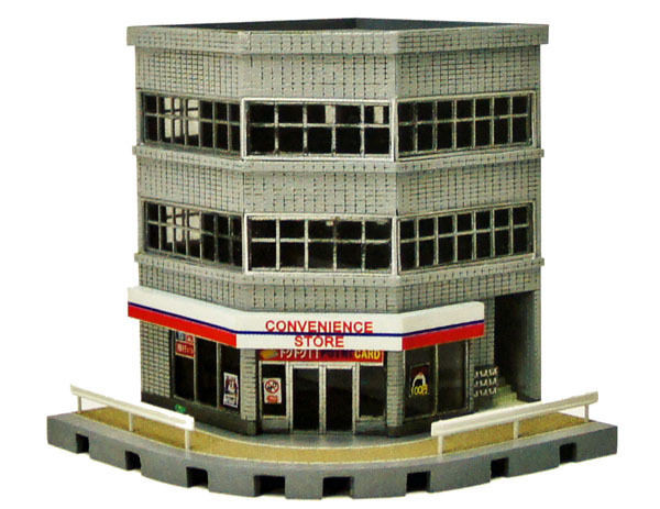 Nページです Tomytec (Building 133) Corner Commercial Building A 1/150 N scale