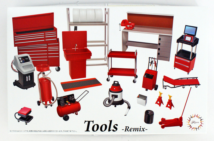 Fujimi GT28 114392 Garage & Tool Series Tools Remix 1/24 Scale Kit (4968728114392)