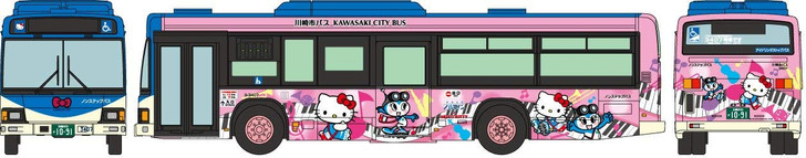 Tomytec Bus Collection Kawasaki Norufin x Hello Kitty Music Town (N scale)