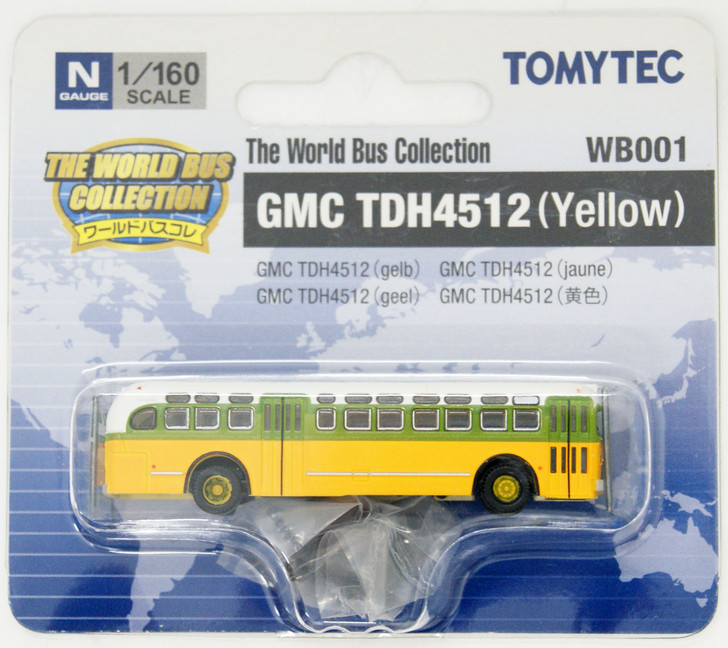 Tomytec World Bus Collection WB001 GMC TDH4512 (Yellow) 1/150 N scale