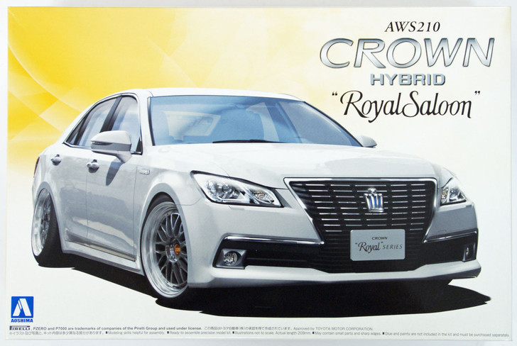 Aoshima 08461 AWS210 Toyota Crown Hybrid Royal Saloon G 2012 20 inch custom 1/24 Scale Kit (4905083008461)