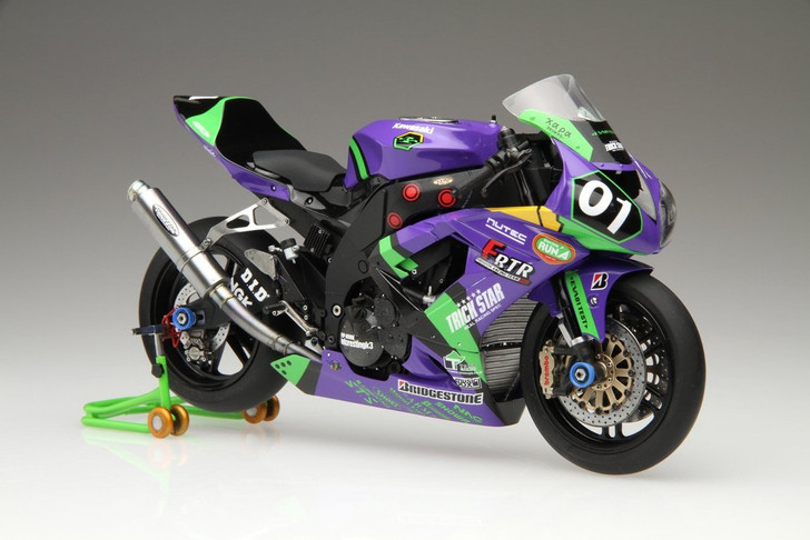 Fujimi Bike-SP Kawasaki ZX-10R Evangelion RT 01 2010 with Metal Muffler 1/12 Scale Kit (4968728141596)