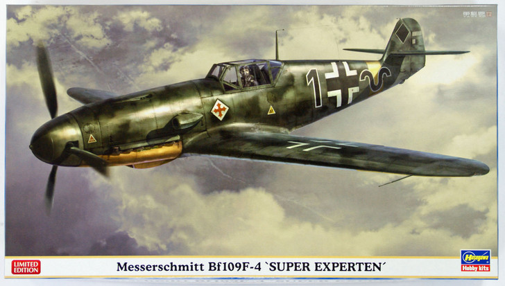 Hasegawa 07379 Messerschmitt Bf109F-4 Super Experten 1/48 Scale Kit (4967834073791)