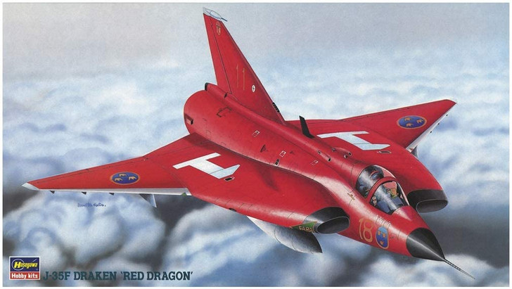 Hasegawa 14614 J-35F Draken Red Dragon 1/72 Scale Kit