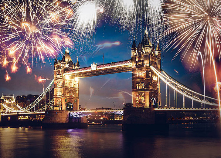 Epoch Jigsaw Puzzle 79-352s London Fireworks New Year's Eve Countdown (500 Pieces)