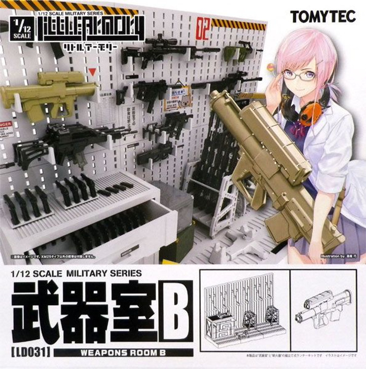 Tomytec Military Series 1/12 Little Armory Weapons Room B Plastic Model