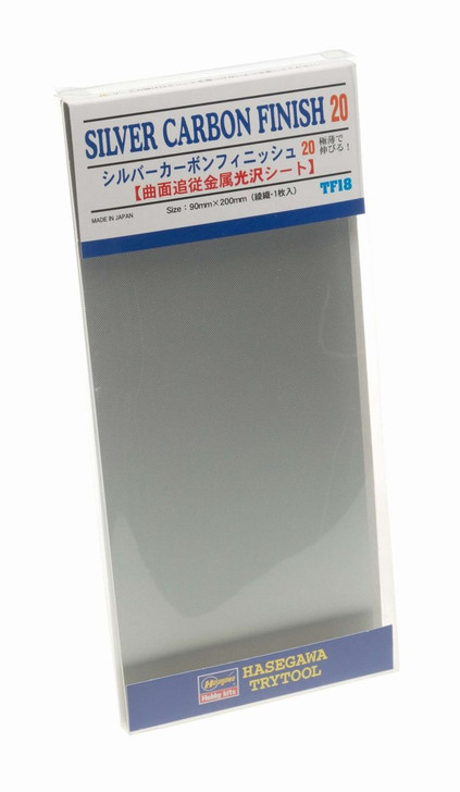Hasegawa TF-18 Silver Carbon Finish 20 (90 x 200mm) (4967834718180)
