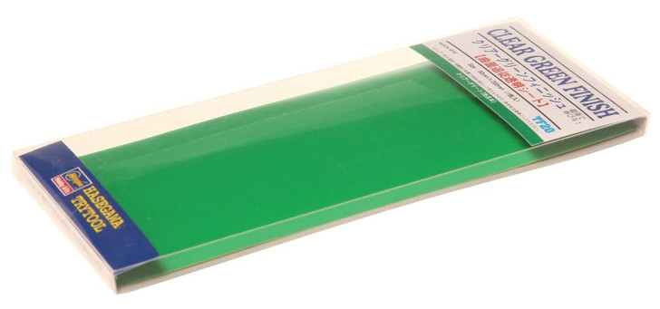 Hasegawa TF-20 Clear Green Finish 1 sheet (90 x 200mm) (4967834718203)