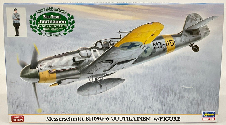 Hasegawa 1/48 Messerschmitt Bf109G-6 'Juutilainen' w/Figure Plastic Model