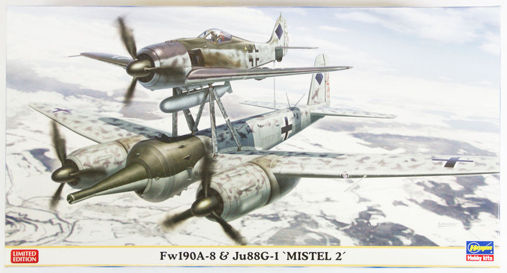 Hasegawa 02113 Fw190A-8 & Ju88G-1 Mistel 2 1/72 Scale Kit (4967834021136)