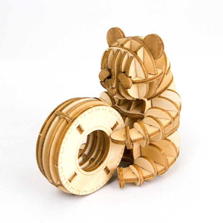 A-zone Wooden Art ki-gu-mi Baby Panda Playing