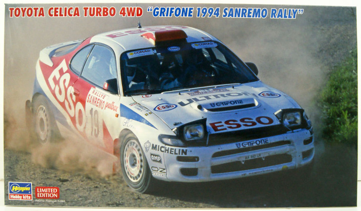 Hasegawa 1/24 Toyota Celica Turbo 4WD Grifone 1994 Sanremo Rally Plastic Model