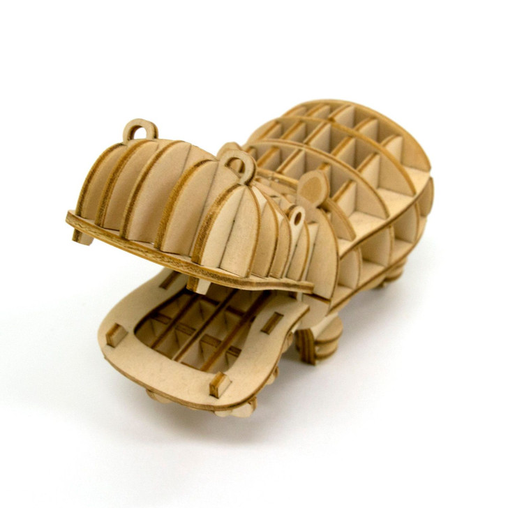 A-zone Wooden Art ki-gu-mi Hippopotamus