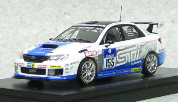 Ebbro 44988 Subaru WRX STI Nurburgring 24-hour Race 2011 #155 1/43 Scale