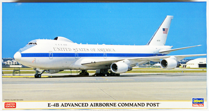 Hasegawa 10809 E-4B ADVANCED AIRBORNE COMMAND POST 1/200 scale kit AKS (4967834108097)