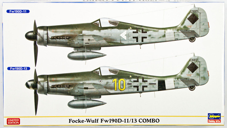 Hasegawa 02115 Focke-Wulf Fw190D-11/13 Combo 1/72 Scale Kit (4967834021150)