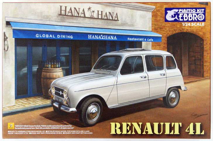 Ebbro 25002 RENAULT 4L 1/24 Scale Plastic Model Kit  4526175250027 (4526175250027)