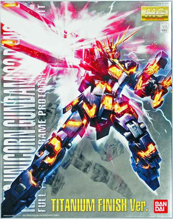 Bandai MG 807755 Unicorn Gundam 02 Banshee Titanium Finish Version 1/100 Scale Kit