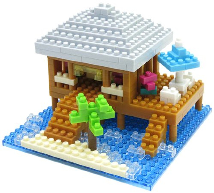 Kawada NBI-002 nanoblock Resort Cottage with Nanoid