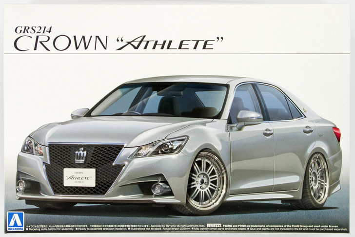 Aoshima 08508 GRS214 Toyota Crown Athlete G 2012 20 Inch Custom 1/24 Scale Kit (4905083008508)