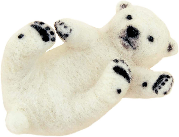 Hamanaka H441-568 Felt Wool Mascot Baby Polar Bear Kit