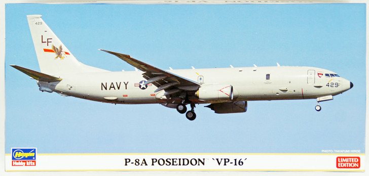 Hasegawa 10811 P-8A Poseidon VP-16 (Limited) 1/200 Scale Kit (4967834108110)