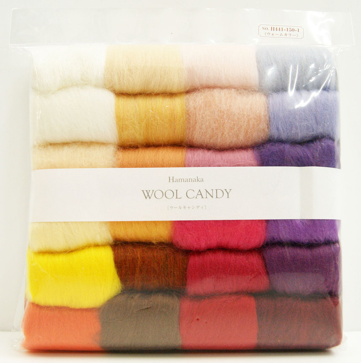 Hamanaka H441-150-1 Wool Candy 24 Color set Warm Color