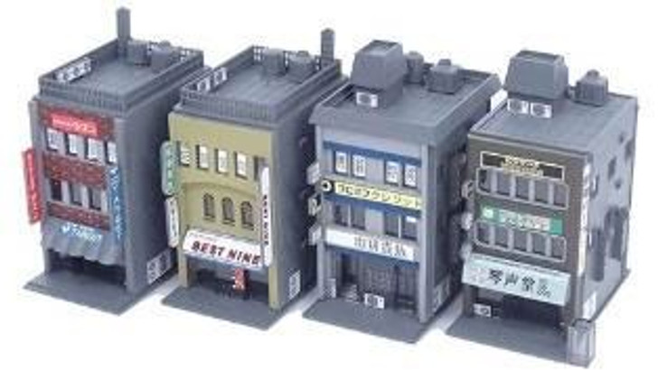 Greenmax 2611 Commercial Building 3F (4 Buildings) (N scale)