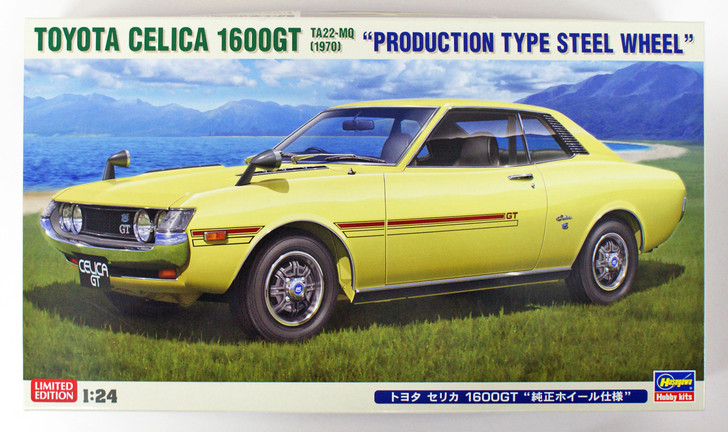 Hasegawa 20265 Toyota Celica 1600GT TA22-MQ 1970 Production Type Steel Wheel 1/24 Scale Kit (4967834202658)