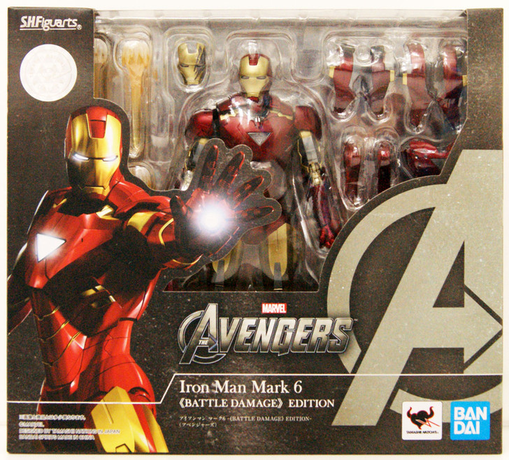 Bandai S.H. Figuarts Iron Man Mark VI Battle Damage Edition Figure  (Avengers)