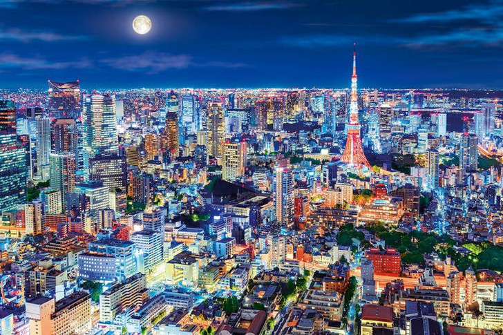 Epoch Jigsaw Puzzle Glittering Tokyo Night (Glow in the Dark) (1000 Pieces)