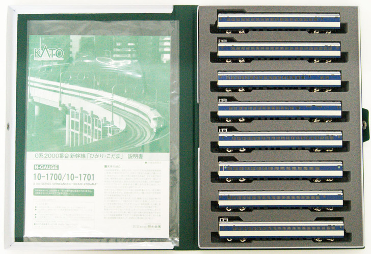 Kato 10-1701 Series 0-2000 Shinkansen 'Hikari/ Kodama' 8 Cars Add-on Set (N scale)