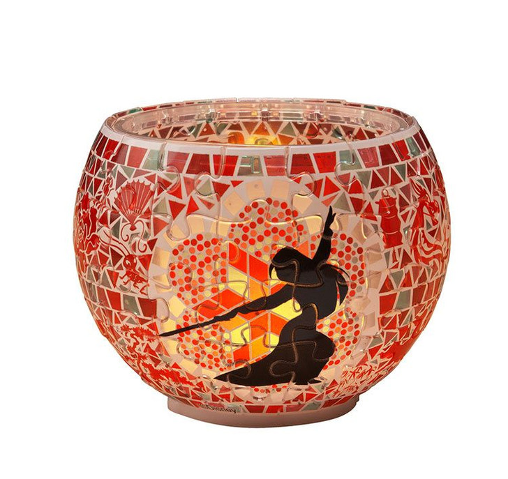 Yanoman 2201-42 3D LED Lamp Shade Puzzle Disney Glass Mosaic - Mulan - (80 Pieces)