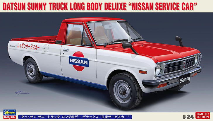 Hasegawa 1/24 Datsun Sunny Truck Long Body Deluxe 'Nissan Service Car' Plastic Model