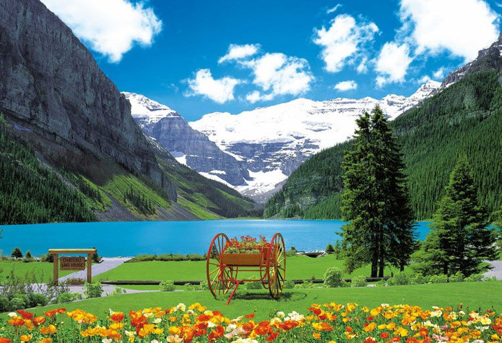 Epoch 79-369 Jigsaw Puzzle Shining Lake Louise Canada (450 S-Pieces)