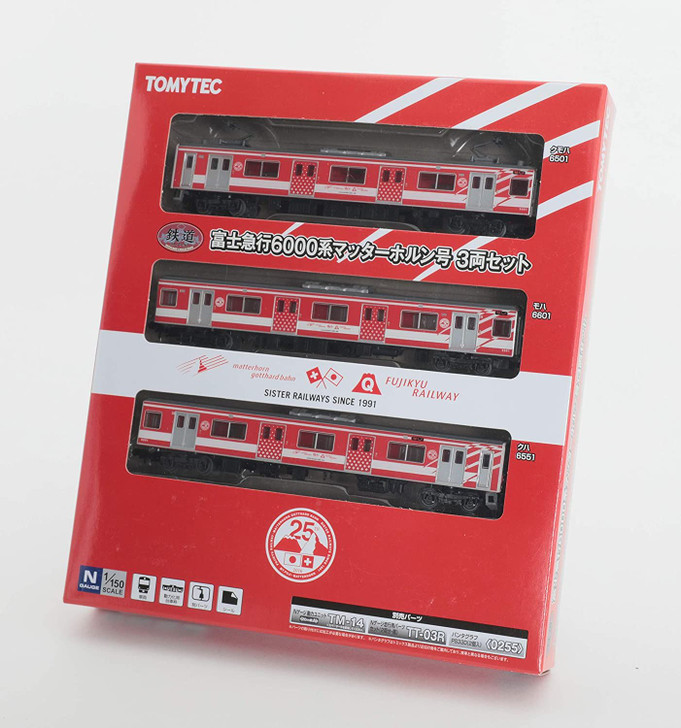 Tomytec Fuji Kyuko Series 6000 Matterhorn Gotthard Bahn Sister Railways Since 1991 3 Cars Set (N scale)