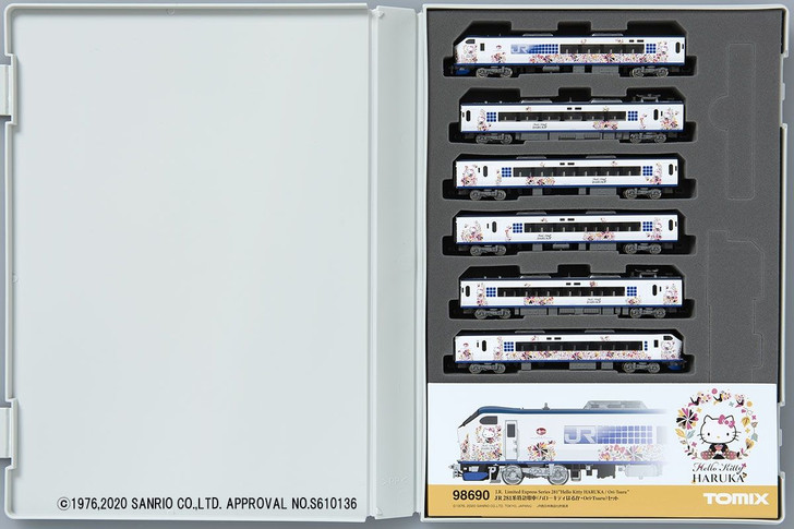 98690 JR Series 281 Hello Kity Haruka Ori-Tsuru 6 Cars Set (N scale)