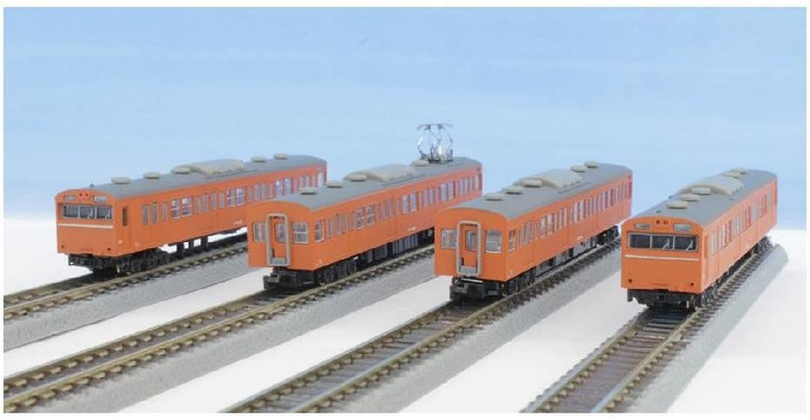 Rokuhan T022-7 JNR Series 103 Orange Chuo Line Type 4 Cars Set (Z Scale)