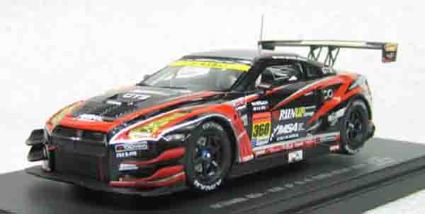 Ebbro 45086 OKINAWA IMP-RUN UP GT-R SUPER GT300 2014 No.360 Black 1/43 Scale (4526175450861)