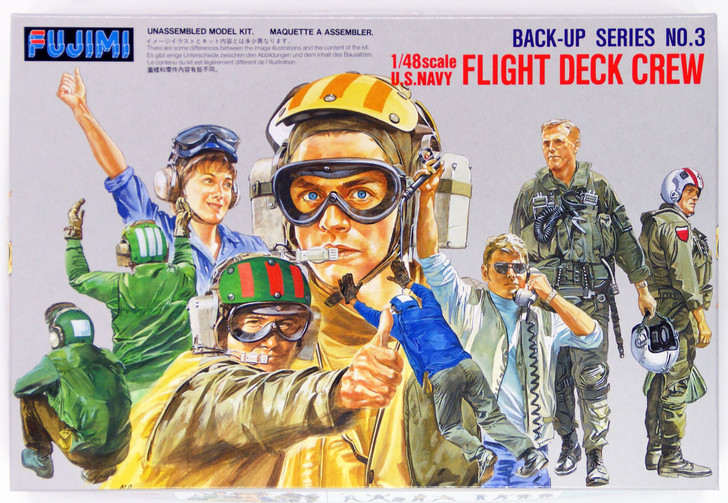 Fujimi Bup03 350035 US Navy Flight Deck Crew 1/48 Scale Kit (4968728350035)