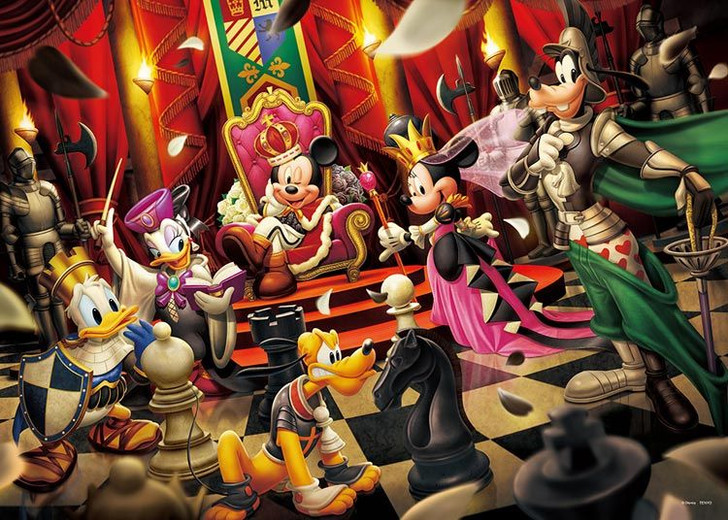 Tenyo D500-660 Jigsaw Puzzle Disney Mickey & Friends Welcome to the world of chess (500 Pieces)