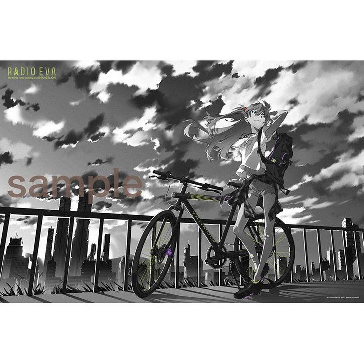 EVA Canvas Art アスカ(The bicycle） Jigsaw Puzzle Evangelion RADIO EVA Illustration 01 Asuka
