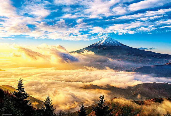 Beverly 51-261 Jigsaw Puzzle Mt.Fuji in the Morning (1000 Pieces)