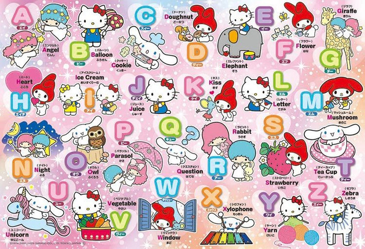 Jigsaw Puzzle Learning the Alphabet with Sanrio Characters(80L-Pieces)